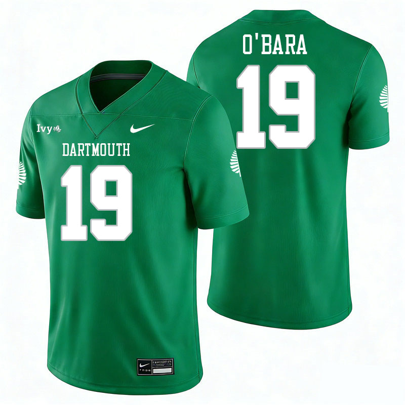 Dartmouth Big Green #19 Grayson O'Bara College Football Jerseys,Uniforms Stitched-Green